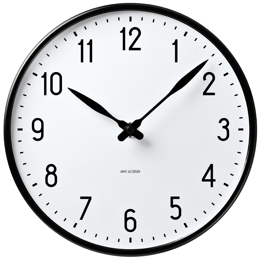 お*い様 ARNE JACOBSEN アルネヤコブセン 壁掛け時計16cm ステ ARNE JACOBSEN（アルネ ヤコブセン） ステーション 160mm 掛時計