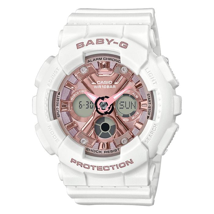 BABY-G ベビージー デジタル アナログ BA-130-7A1JF レディース 腕時計 アナデジ ピンク ホワイト 国内正規品 カシオ｜theclockhouse｜02