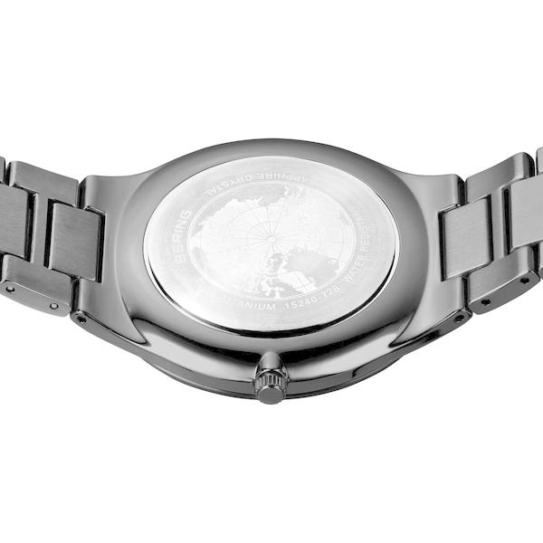 BERING ベーリング TITANIUM Collection スリムフルチタンモデル 15240-728 メンズ 腕時計 クオーツ 電池式  グリーン ブラック 薄い