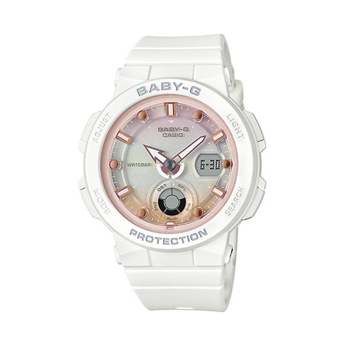BABY-G ベビージー BGA-250-7A2JF カシオ レディース 腕時計 アナデジ ホワイト ウレタン ビーチトラベラー 国内正規品の画像