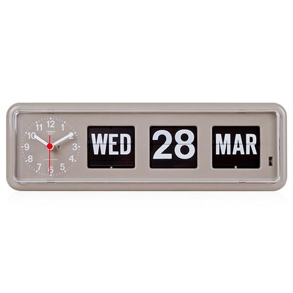 TWEMCO トゥエンコ パタパタ時計 フリップクロック パーペチュアルカレンダー 置き時計 グレー BQ-38｜theclockhouse｜02