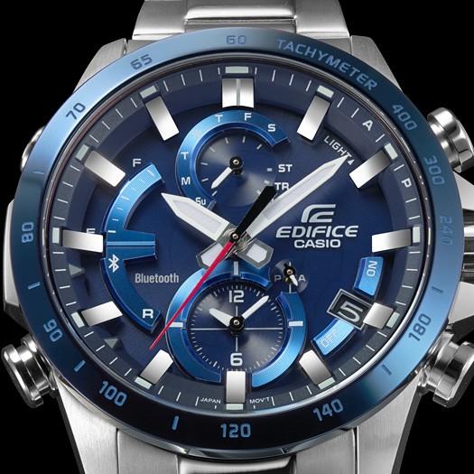 美品 CASIO EDIFICE EQB-500DB-2AJF 青文字盤 ブルー 美品 CASIO