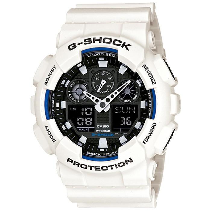 G-SHOCK GA-100B-7AJF メンズ 腕時計 アナデジ ホワイト ベーシック