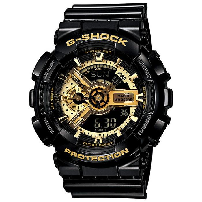 G-SHOCK ブラック×ゴールドシリーズ GA-110GB-1AJF メンズ 腕時計 電池式 アナログ デジタル 反転液晶 国内正規品 カシオ｜theclockhouse｜02