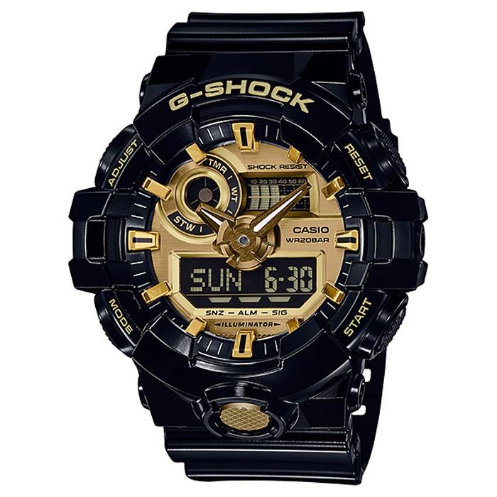 G-SHOCK GA-710GB-1AJF メンズ 腕時計 アナデジ ブラック ゴールド GA 