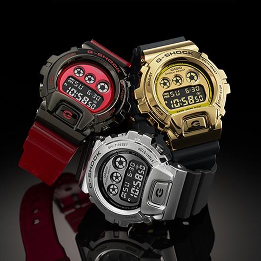 G-SHOCK メタルベゼル ブラック GM-6900B-4JF メンズ 腕時計 レッド デジタル 反転液晶 国内正規品 カシオ｜theclockhouse｜04