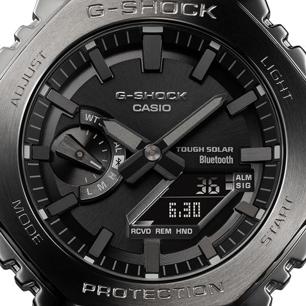 G-SHOCK FULL METAL フルメタル 2100 オクタゴン ブラック GM-B2100BD-1AJF メンズ 腕時計 ソーラー Bluetooth アナデジ 反転液晶 日本製 国内正規品 カシオ｜theclockhouse｜03