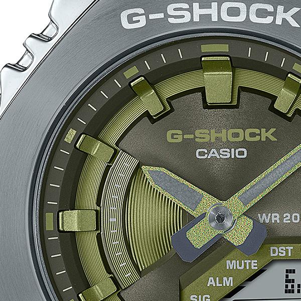 G-SHOCK ミッドサイズ メタルベゼル GM-S2100-3AJF メンズ レディース 腕時計 電池式 アナデジ グリーン 国内正規品 八角形｜theclockhouse｜04