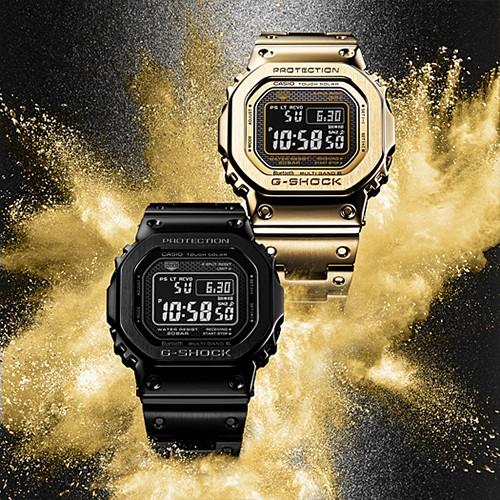 G-SHOCK FULL METAL フルメタル ブラック 電波ソーラー Bluetooth メンズ 腕時計 デジタル メタルバンド  GMW-B5000GD-1JF 国内正規品 カシオ