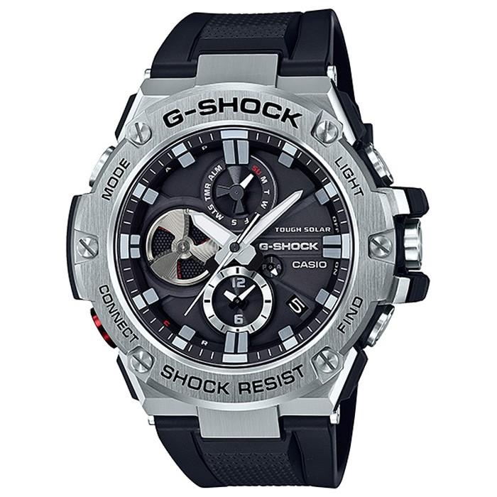 G-SHOCK G-STEEL GST-B100-1AJF メンズ 腕時計 ソーラー ブラック シルバー メタル クロノグラフ カシオ 国内正規品｜theclockhouse｜02