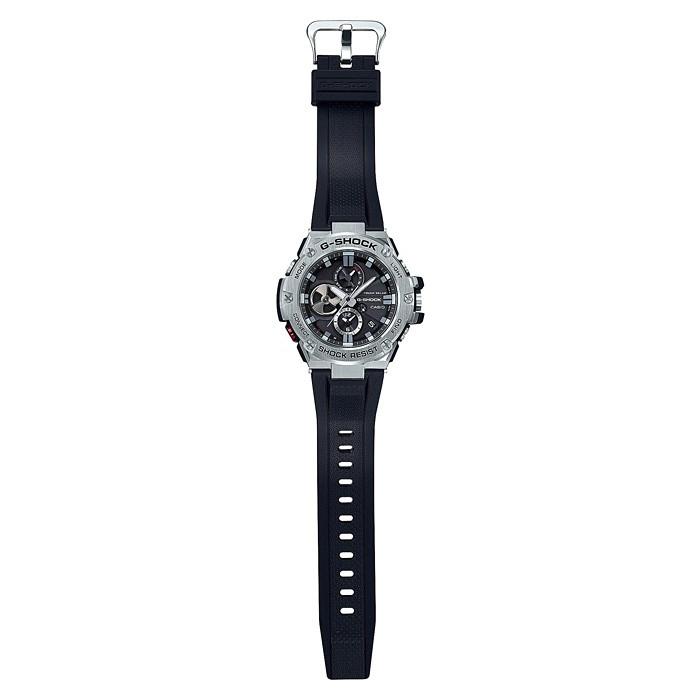 G-SHOCK G-STEEL GST-B100-1AJF メンズ 腕時計 ソーラー ブラック シルバー メタル クロノグラフ カシオ 国内正規品｜theclockhouse｜03