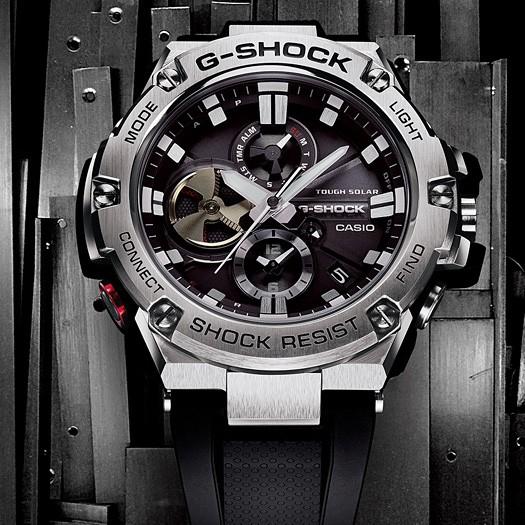 G-SHOCK G-STEEL GST-B100-1AJF メンズ 腕時計 ソーラー ブラック シルバー メタル クロノグラフ カシオ 国内正規品｜theclockhouse｜06