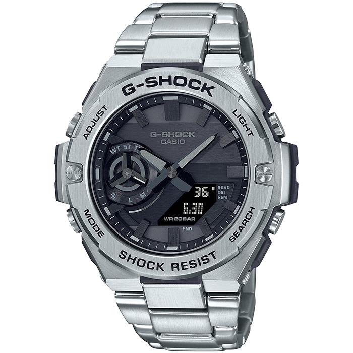 G-SHOCK G-STEEL スリムデザイン GST-B500D-1A1JF メンズ 腕時計 ソーラー Bluetooth シルバー 国内正規品 カシオ｜theclockhouse｜02