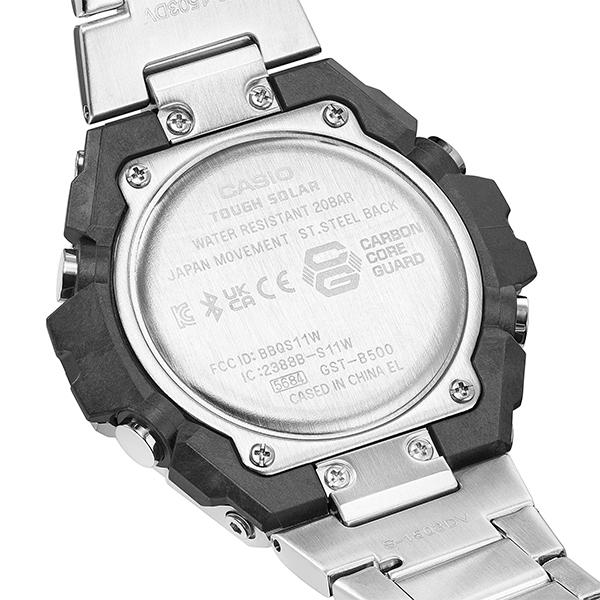 G-SHOCK G-STEEL スリムデザイン GST-B500D-1A1JF メンズ 腕時計 ソーラー Bluetooth シルバー 国内正規品 カシオ｜theclockhouse｜09