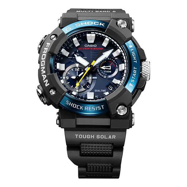 G-SHOCK マスターオブG FROGMAN フロッグマン 電波ソーラー Bluetooth メンズ 腕時計 アナログ コンポジットバンド  ブルーIP GWF-A1000C-1AJF カシオ 国内正規品