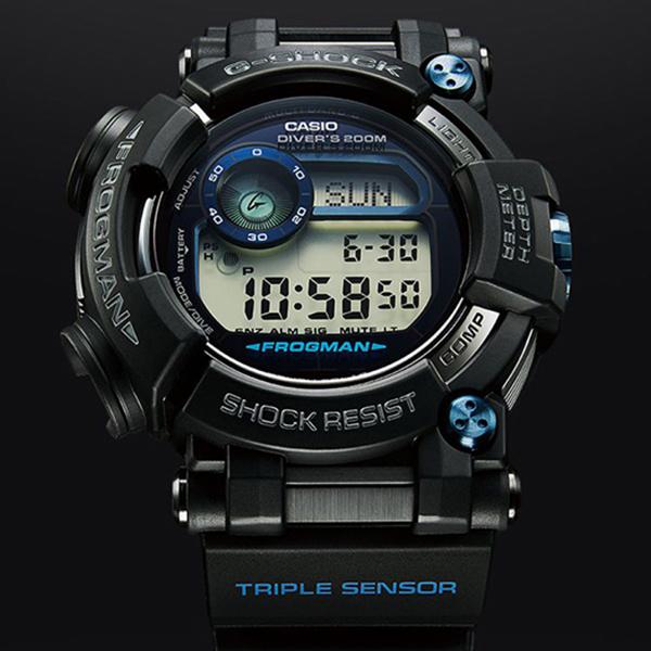 G-SHOCK マスターオブG FROGMAN フロッグマン 電波ソーラー メンズ 腕時計 デジタル ブラック 200m潜水用防水 GWF-D1000B-1JF 国内正規品 カシオ｜theclockhouse｜06