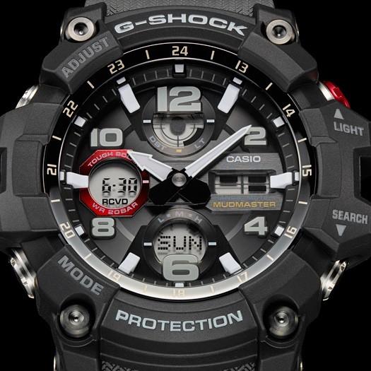 G-SHOCK マスターオブG MUDMASTER マッドマスター 電波ソーラー メンズ 腕時計 アナログ デジタル ブラック GWG-100-1A8JF カシオ 国内正規品｜theclockhouse｜05