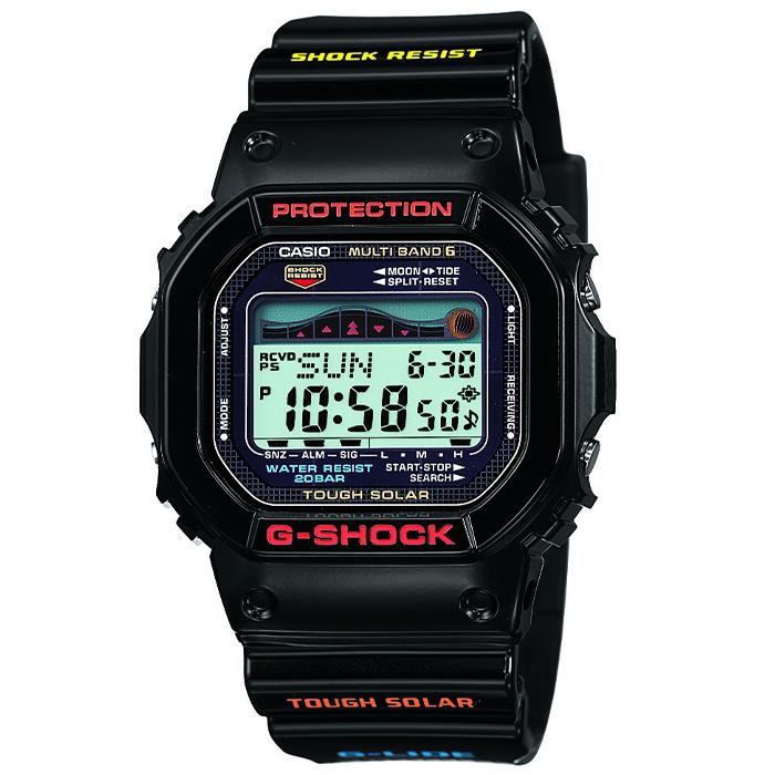 G-SHOCK G-LIDE スクエア 電波ソーラー メンズ 腕時計 デジタル タイドグラフ ムーンデータ ブラック GWX-5600-1JF カシオ 国内正規品｜theclockhouse｜02