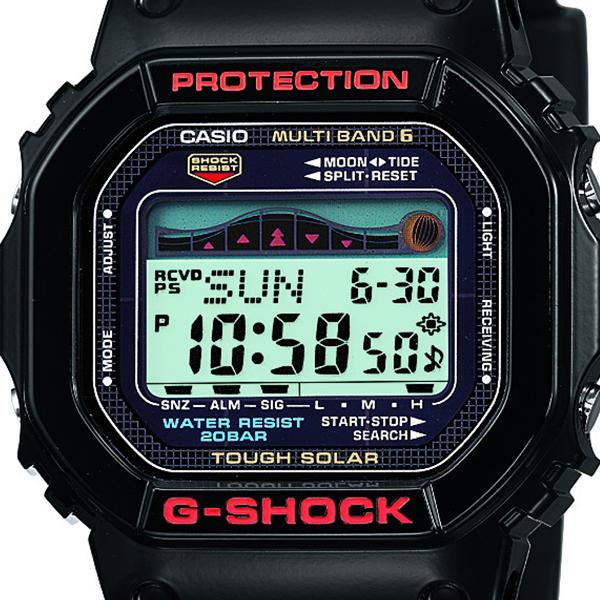 G-SHOCK G-LIDE スクエア 電波ソーラー メンズ 腕時計 デジタル タイドグラフ ムーンデータ ブラック GWX-5600-1JF カシオ 国内正規品｜theclockhouse｜03