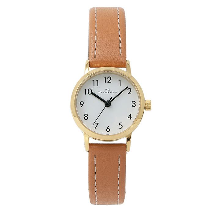 ザ・クロックハウス ナチュラルカジュアル LNC1001-WH3B レディース 腕時計 ソーラー 革ベルト ブラウン ホワイト 雑誌掲載 | THE CLOCK HOUSE | 01