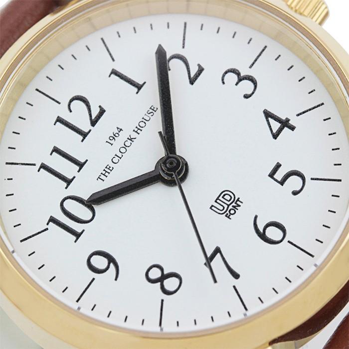 ザ・クロックハウス LUD5001-WH2B ユニバーサルデザイン 腕時計 レディース クオーツ 茶レザー ホワイト ゴールド | THE CLOCK HOUSE | 06