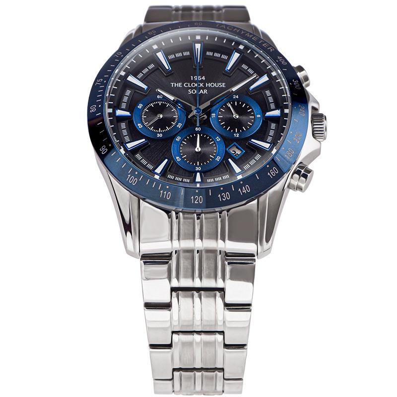 ザ・クロックハウス MBC1003-BK6A ビジネスカジュアル メンズ 腕時計 ソーラー ステンレス ネイビー メタル クロノグラフ ブラック 雑誌掲載 | THE CLOCK HOUSE | 11