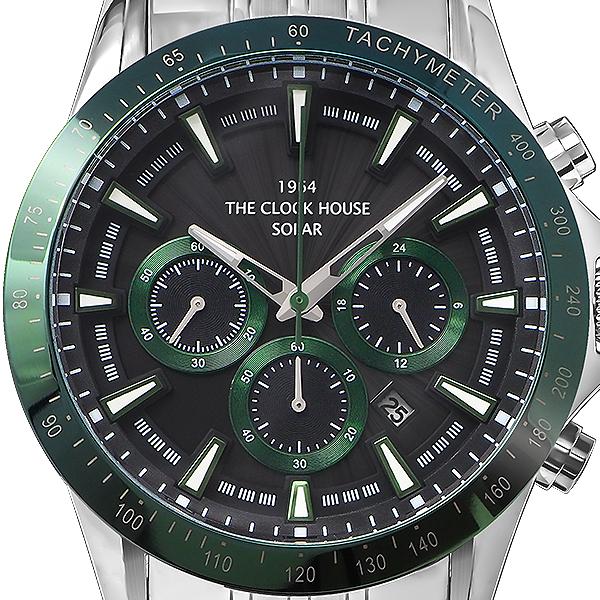 ザ・クロックハウス ソーラー クロノグラフ MBC1003-BK7A メンズ 腕時計 ビジネス カジュアル グリーン | THE CLOCK HOUSE | 02