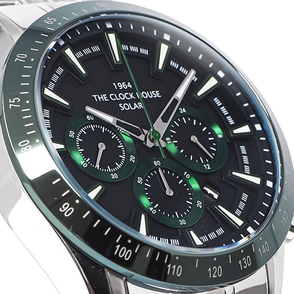 ザ・クロックハウス ソーラー クロノグラフ MBC1003-BK7A メンズ 腕時計 ビジネス カジュアル グリーン | THE CLOCK HOUSE | 04