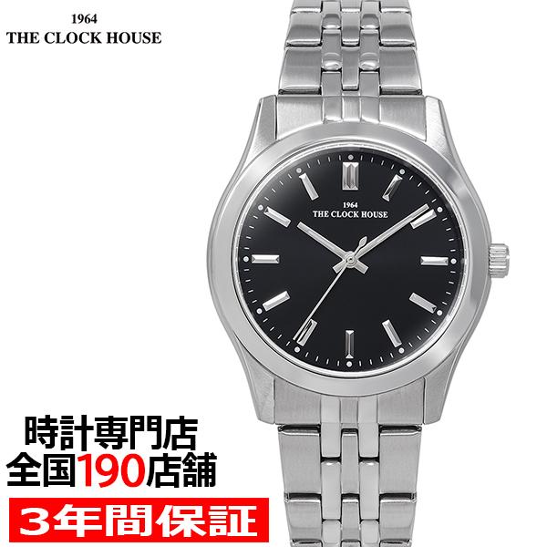 【早い者勝ち】【値下げ中】即購入可 黒文字盤 メンズ腕時計 ステンレス THE CLOCK HOUSE（ザ・クロックハウス） ビジネスフォーマル MBF5002