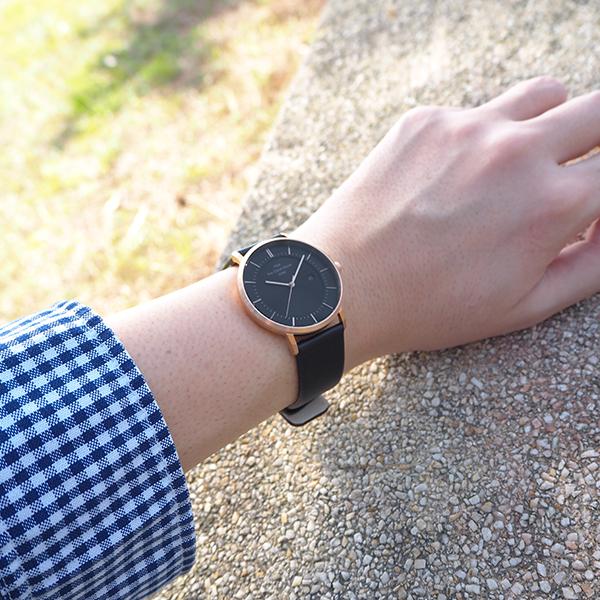 ザ・クロックハウス カスタマイズウォッチ ノルディックカジュアル MCA1004-BK1 メンズ 腕時計 ソーラー 革ベルト ブラック | THE CLOCK HOUSE | 12