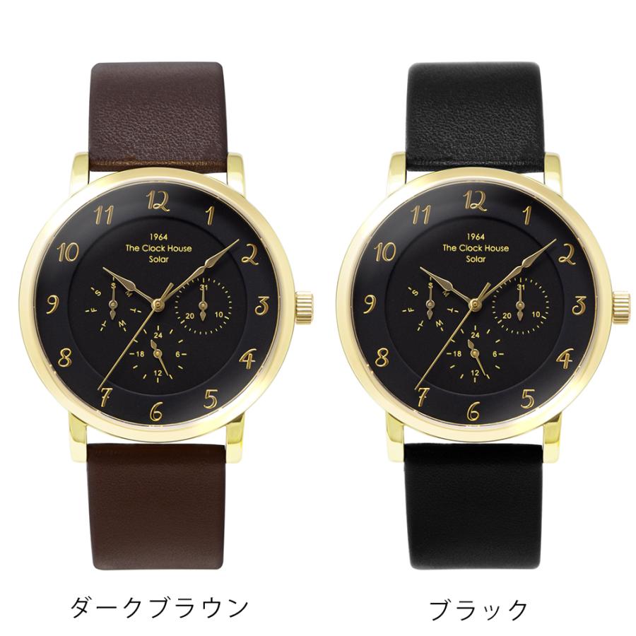ザ・クロックハウス カスタマイズウォッチ フレンチカジュアル MCA1005-BK1 メンズ 腕時計 ソーラー 革ベルト ブラック マルチカレンダー | THE CLOCK HOUSE | 09