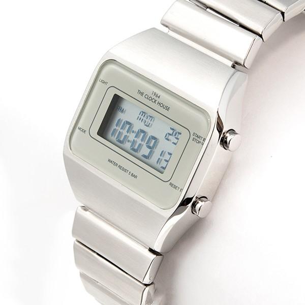 ザ・クロックハウス タウンカジュアル メタル デジタル ユニセックス 腕時計 オクタゴン グレー シルバー レトロモダン 防水 MTC7001-GY1A | THE CLOCK HOUSE | 02
