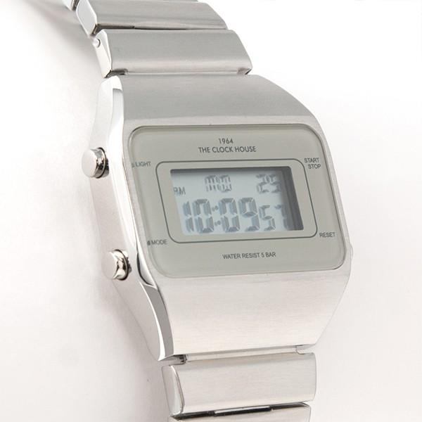 ザ・クロックハウス タウンカジュアル メタル デジタル ユニセックス 腕時計 オクタゴン グレー シルバー レトロモダン 防水 MTC7001-GY1A | THE CLOCK HOUSE | 03