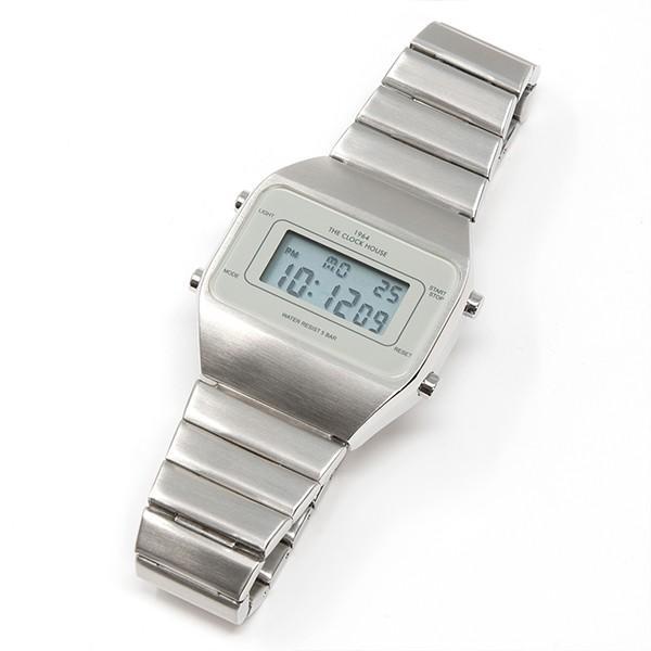 ザ・クロックハウス タウンカジュアル メタル デジタル ユニセックス 腕時計 オクタゴン グレー シルバー レトロモダン 防水 MTC7001-GY1A | THE CLOCK HOUSE | 05