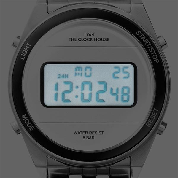 ザ・クロックハウス タウンカジュアル メタル デジタル ユニセックス 腕時計 ラウンド ホワイト シルバー レトロモダン 防水 MTC7002-WH1A | THE CLOCK HOUSE | 10