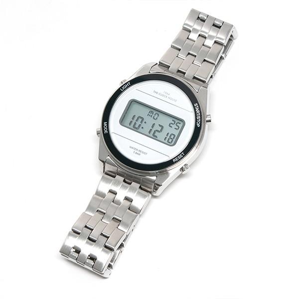 ザ・クロックハウス タウンカジュアル メタル デジタル ユニセックス 腕時計 ラウンド ホワイト シルバー レトロモダン 防水 MTC7002-WH1A | THE CLOCK HOUSE | 05