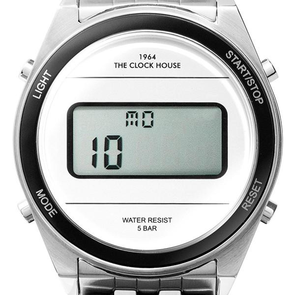 ザ・クロックハウス タウンカジュアル メタル デジタル ユニセックス 腕時計 ラウンド ホワイト シルバー レトロモダン 防水 MTC7002-WH1A | THE CLOCK HOUSE | 09