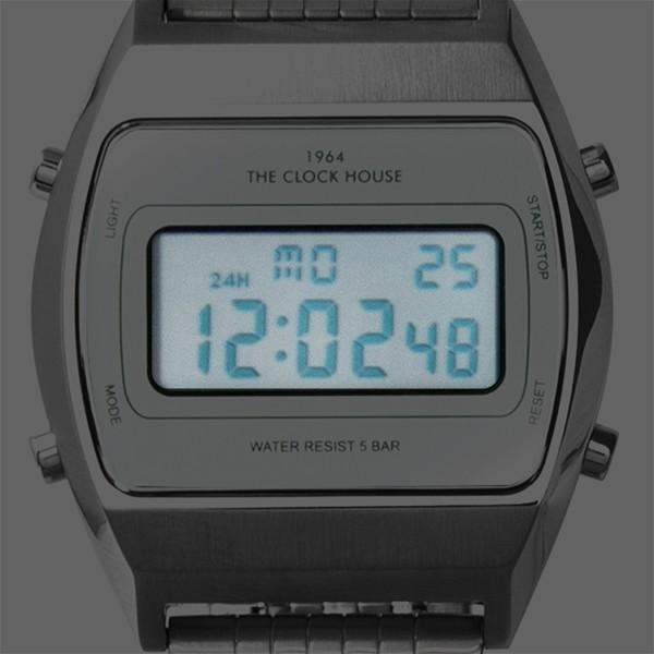 ザ・クロックハウス タウンカジュアル メタル デジタル ユニセックス 腕時計 トノー ホワイト シルバー レトロモダン 防水 MTC7003-WH1A | THE CLOCK HOUSE | 10