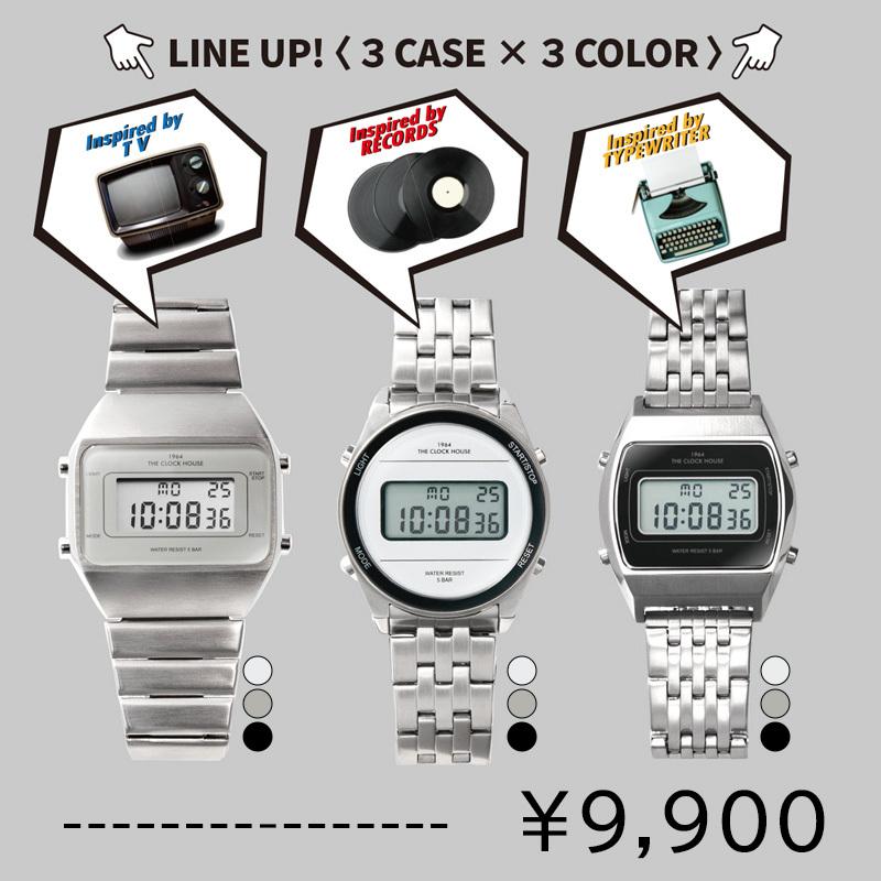 ザ・クロックハウス タウンカジュアル メタル デジタル ユニセックス 腕時計 トノー ホワイト シルバー レトロモダン 防水 MTC7003-WH1A | THE CLOCK HOUSE | 11