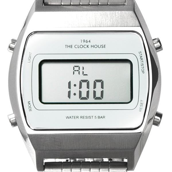 ザ・クロックハウス タウンカジュアル メタル デジタル ユニセックス 腕時計 トノー ホワイト シルバー レトロモダン 防水 MTC7003-WH1A | THE CLOCK HOUSE | 07