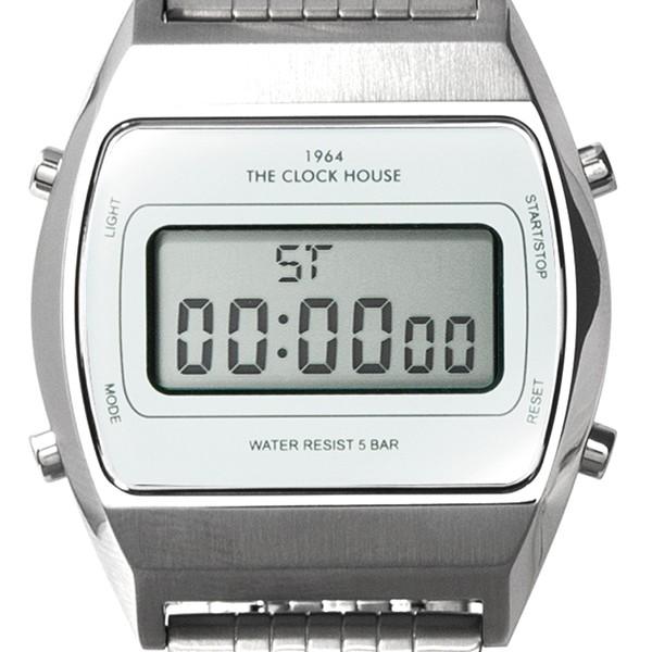 ザ・クロックハウス タウンカジュアル メタル デジタル ユニセックス 腕時計 トノー ホワイト シルバー レトロモダン 防水 MTC7003-WH1A | THE CLOCK HOUSE | 08