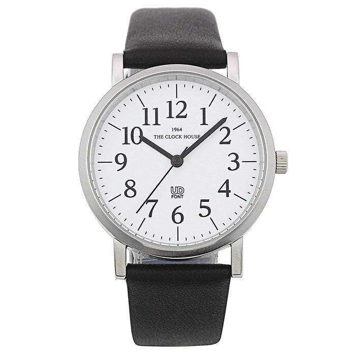 ザ・クロックハウス MUD5001-WH1B ユニバーサルデザイン メンズ 腕時計 クオーツ 黒レザー ホワイト ユーディー ユニセックス | THE CLOCK HOUSE | 01