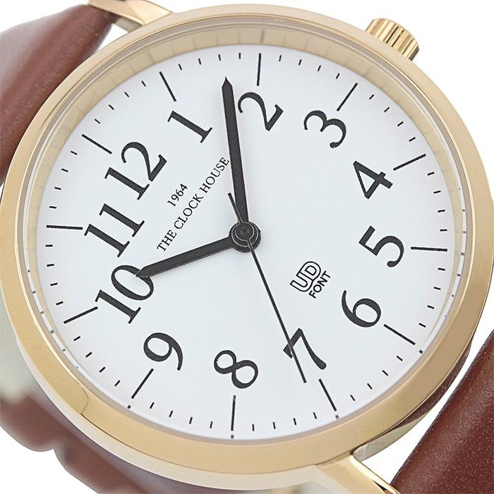 ザ・クロックハウス MUD5001-WH2B ユニバーサルデザイン メンズ 腕時計 クオーツ 茶レザー ホワイト ユーディー ユニセックス | THE CLOCK HOUSE | 06