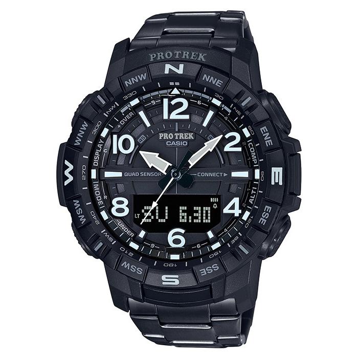 プロトレック スマートフォンリンクモデル Prt B50yt 1jf メンズ 腕時計 チタンバンド ブラック Bluetooth 方位 気圧 高度 温度 カシオ ザ クロックハウスpaypayモール店 通販 Paypayモール