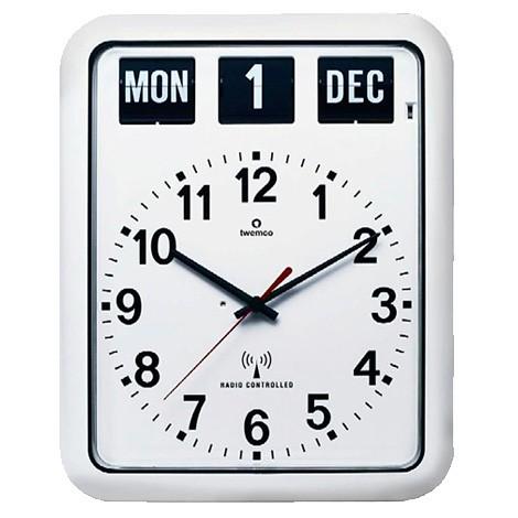 TWEMCO トゥエンコ 電波 掛時計 パタパタ時計 フリップクロック パーペチュアルカレンダー 電波時計 RC-12A WHITE｜theclockhouse｜02