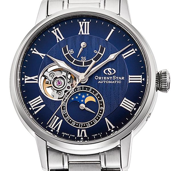 稼動　腕時計　ORIENT　オリエント　ムーンフェイズ　新品電池　C53 ORIENT STAR オリエントスター メカニカルムーンフェイズ RK