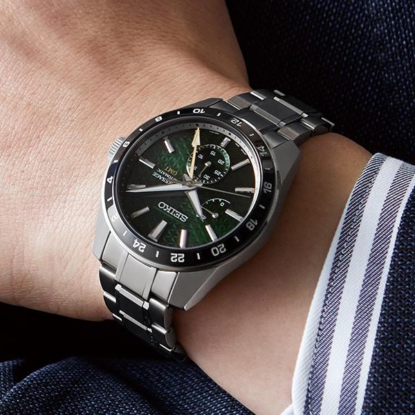 SEIKO　セイコー　プレサージュ　GMT　グリーン　SARF003　機械式 PRESAGE セイコー プレザージュ シャープエッジドシリーズ GMT