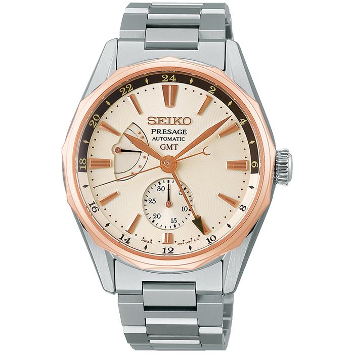 ベージュ sayaya様 PRESAGE セイコー プレザージュ オーシャントラベラー SARF012 メンズ
