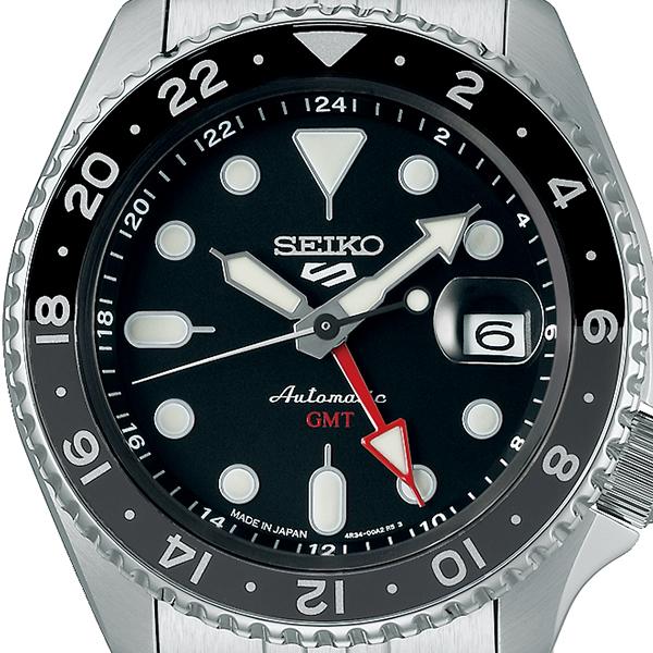 セイコー5 スポーツ SKX Sports Style GMTモデル SBSC001 メンズ 腕時計 メカニカル 自動巻き ブラック 日本製