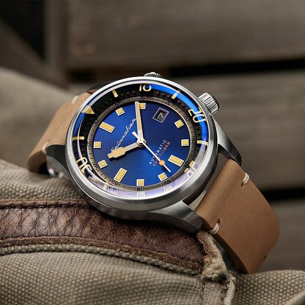 SPINNAKER スピニカー BRADNER ブラッドナー SP-5062-05 メンズ 腕時計 メカニカル 自動巻 革ベルト ブルーの画像